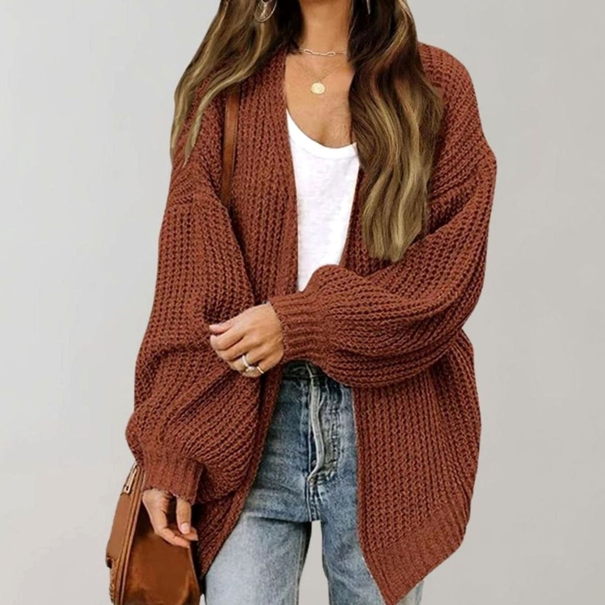 Women's Relaxed Open-Front Cardigan