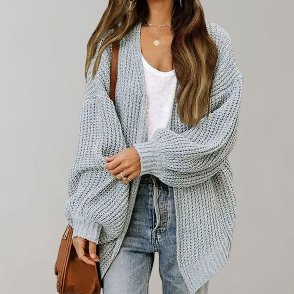 Women's Relaxed Open-Front Cardigan