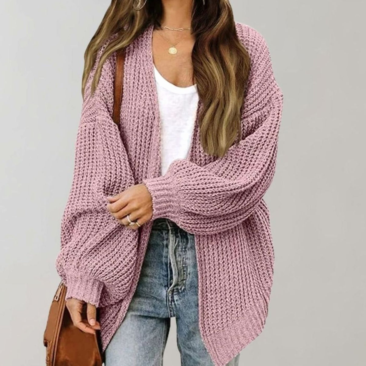 Women's Relaxed Open-Front Cardigan