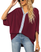 Women's Geometric Trim Tunic Top