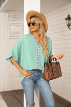 Women's Geometric Trim Tunic Top