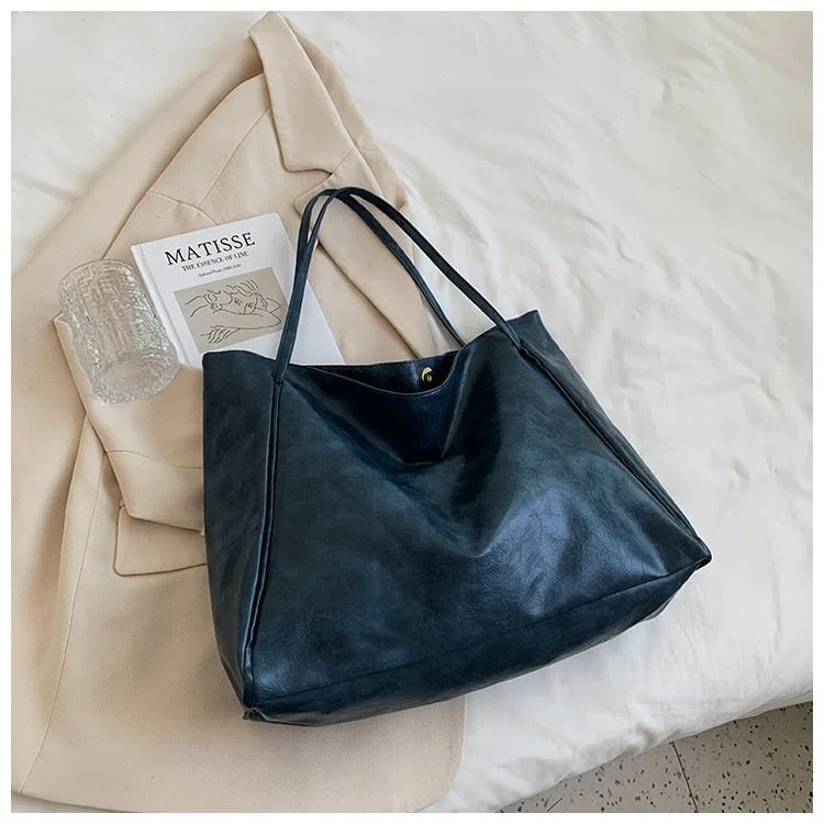 Women's Retro PU Leather Shoulder Tote