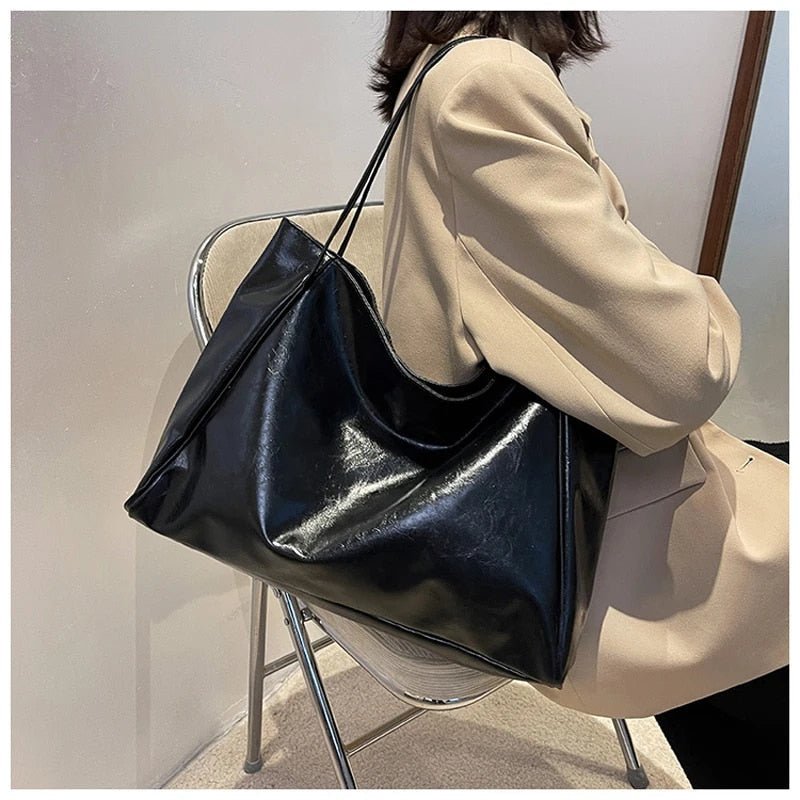 Women's Retro PU Leather Shoulder Tote