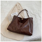 Women's Retro PU Leather Shoulder Tote