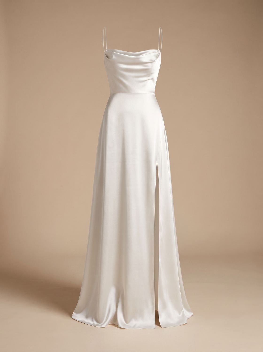 Women's Satin Maxi Dress High Slit