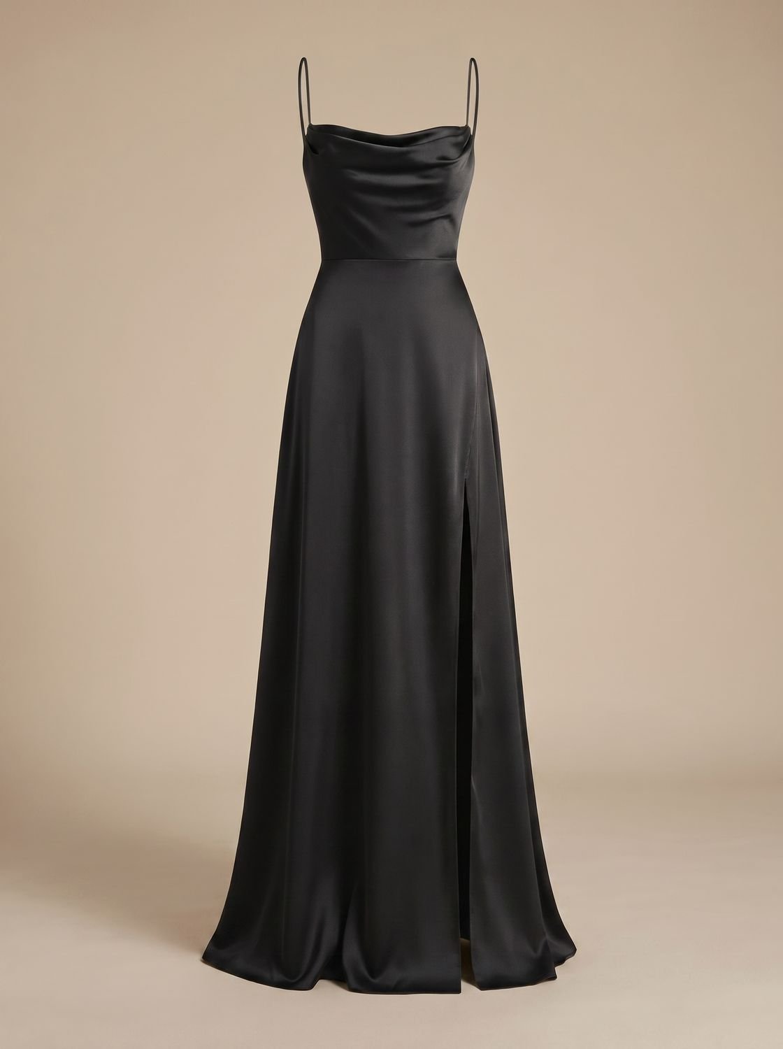 Women's Satin Maxi Dress High Slit