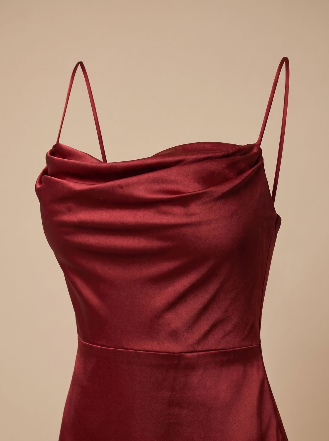 Women's Satin Maxi Dress High Slit