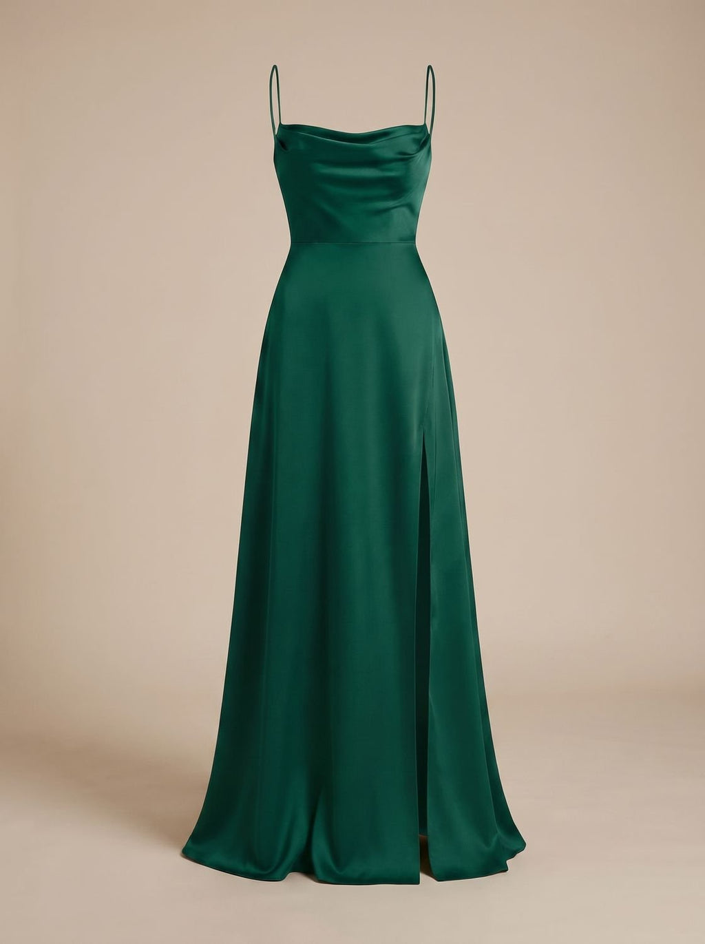 Women's Satin Maxi Dress High Slit