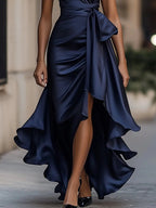 Women's Satin Halter Party Dress
