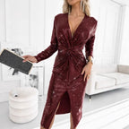 Women's Sequin Midi Dress