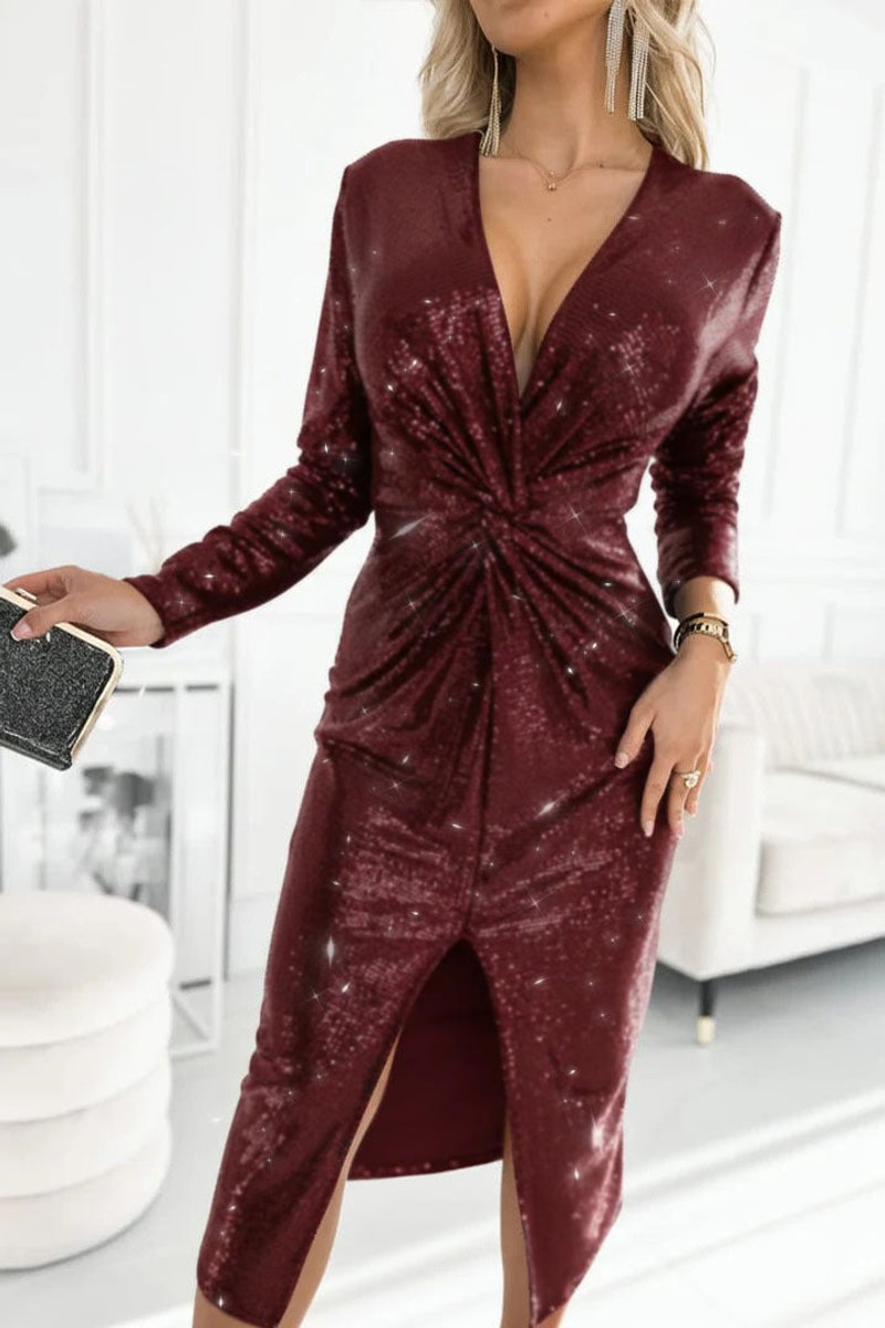 Women's Sequin Midi Dress
