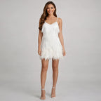 Women's V-Neck Sequin Cocktail Dress