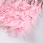 Women's Feather-Trim Sequin Cocktail Dress
