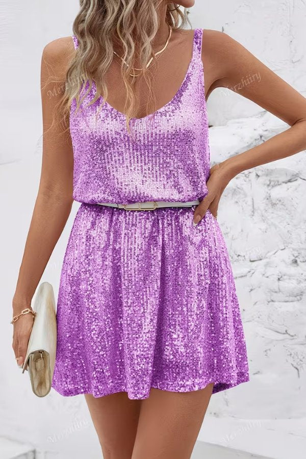 Women's Sequin Mini Evening Dress