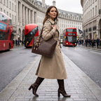 Women's Vegan Leather Shoulder Tote