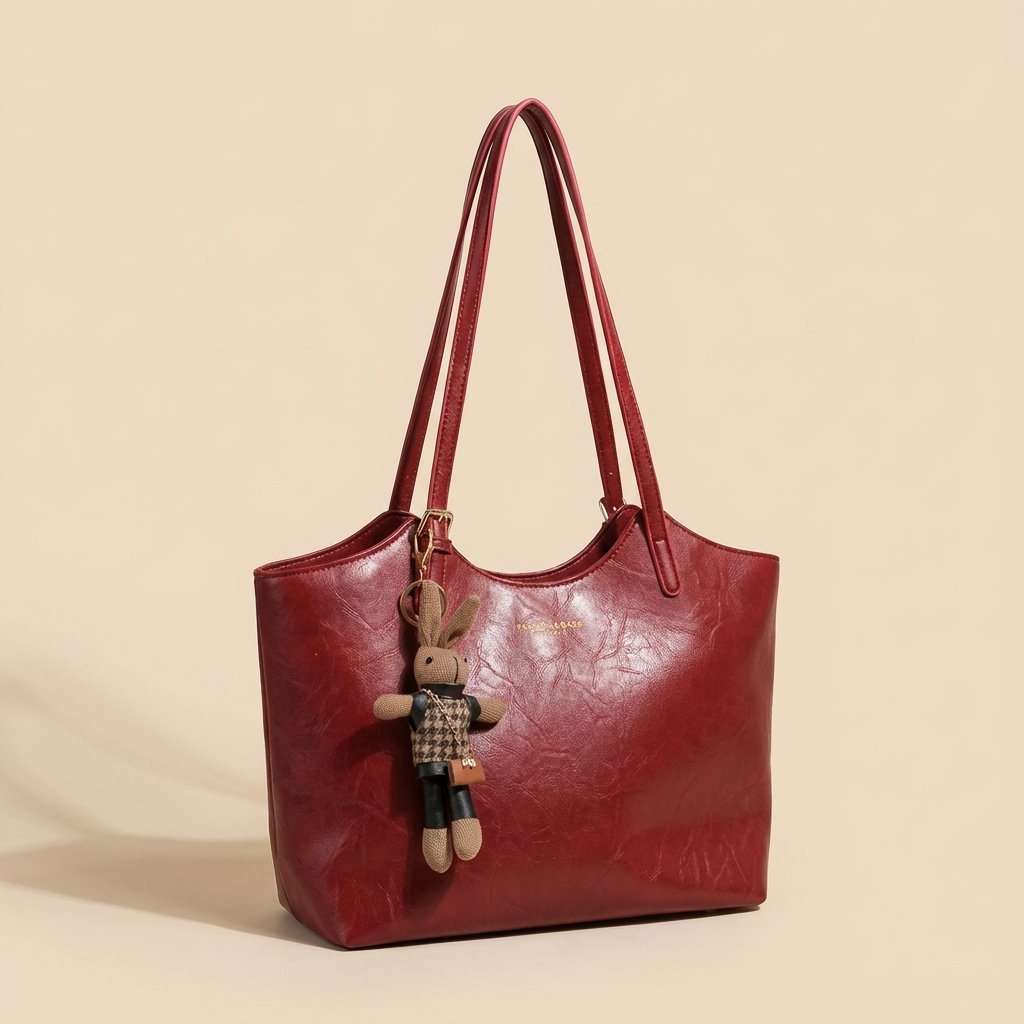 Women's Vegan Leather Shoulder Tote