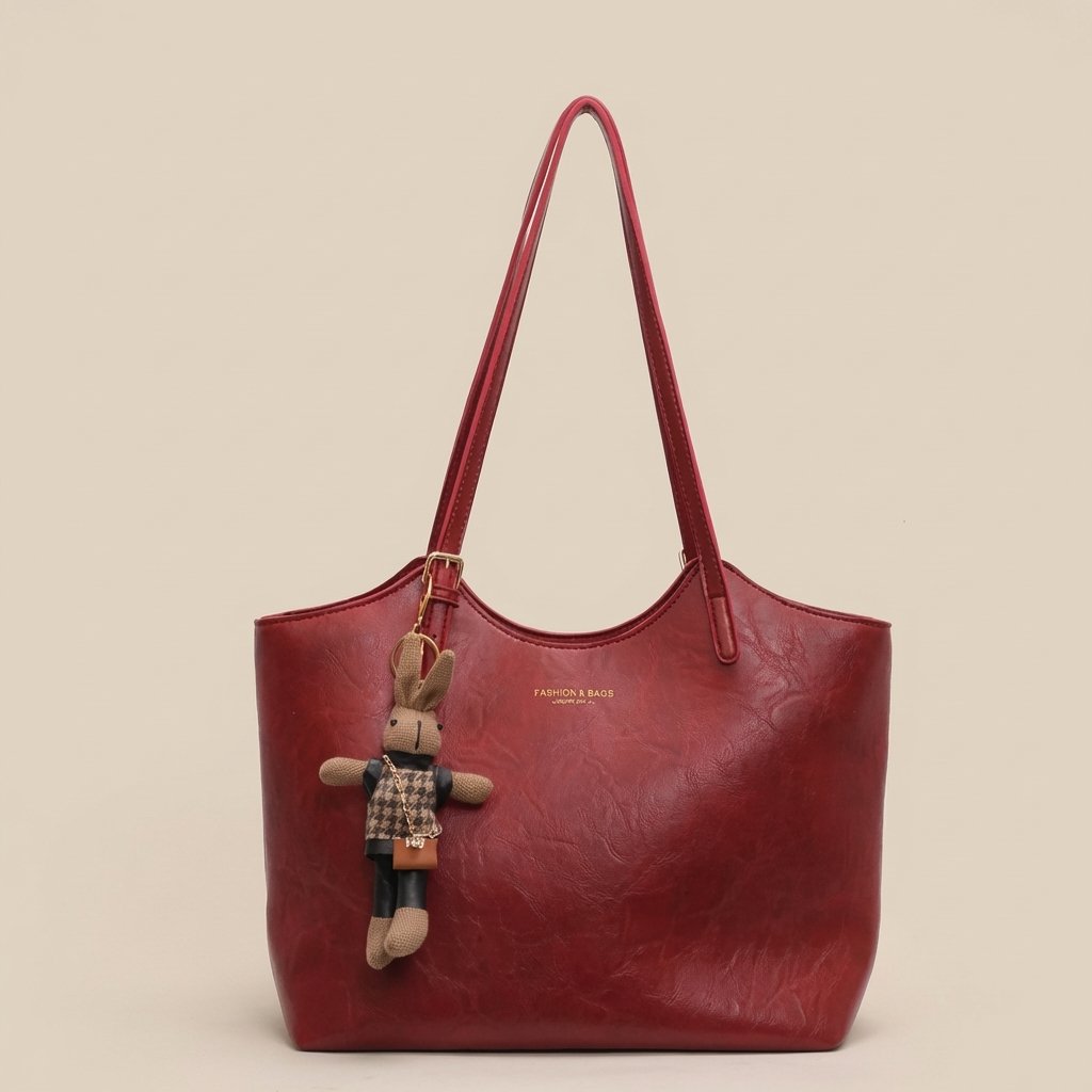 Women's Vegan Leather Shoulder Tote