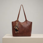 Women's Vegan Leather Shoulder Tote