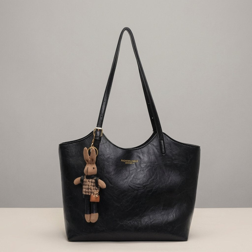 Women's Vegan Leather Shoulder Tote
