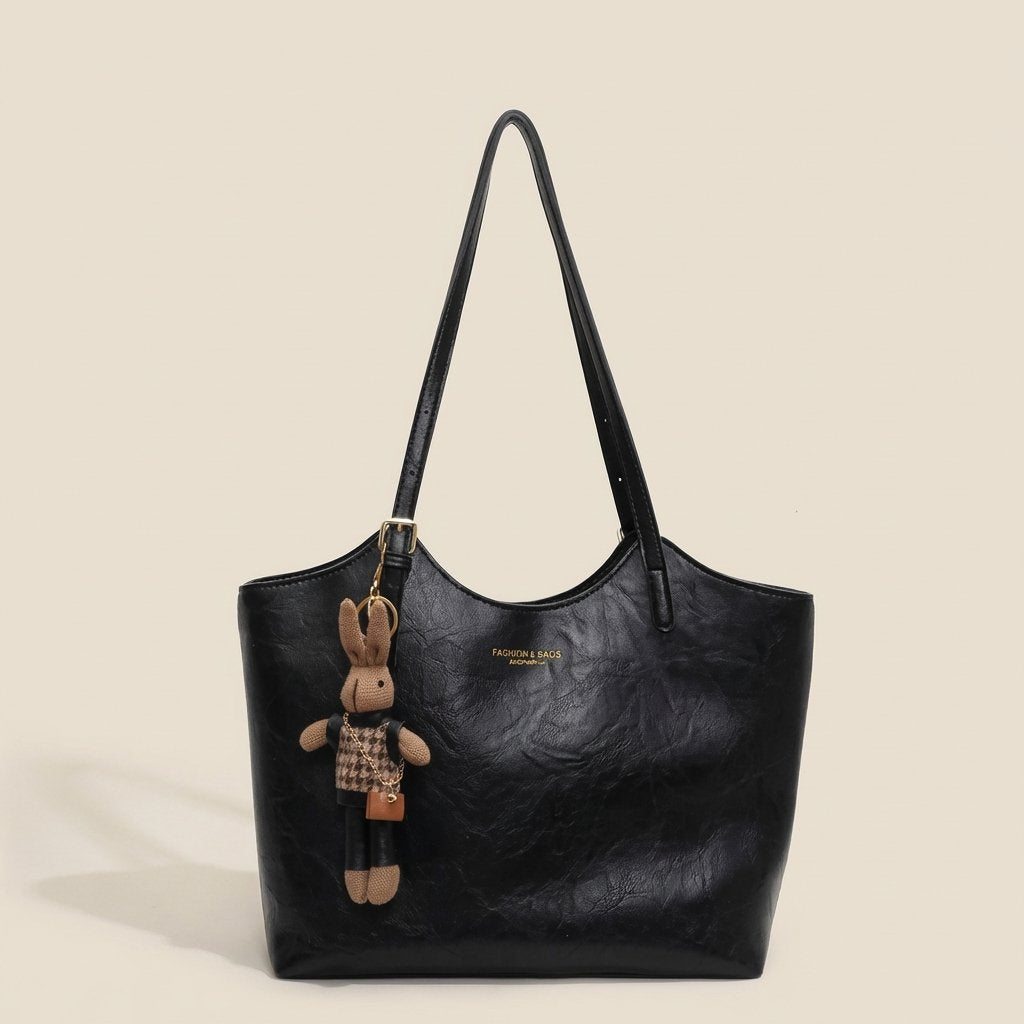 Women's Vegan Leather Shoulder Tote