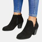 Women's Suede Block Heel Boots