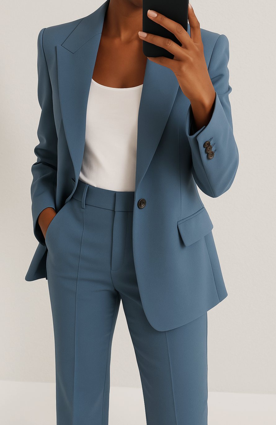 Women's Straight-Leg Blazer Suit