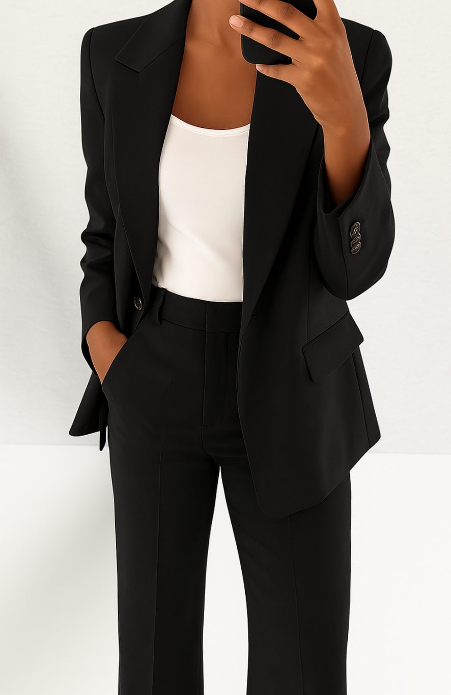 Women's Straight-Leg Blazer Suit