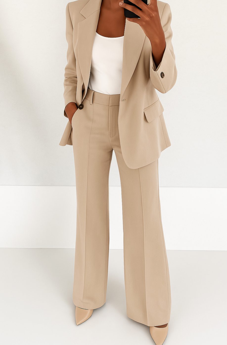 Women's Straight-Leg Blazer Suit