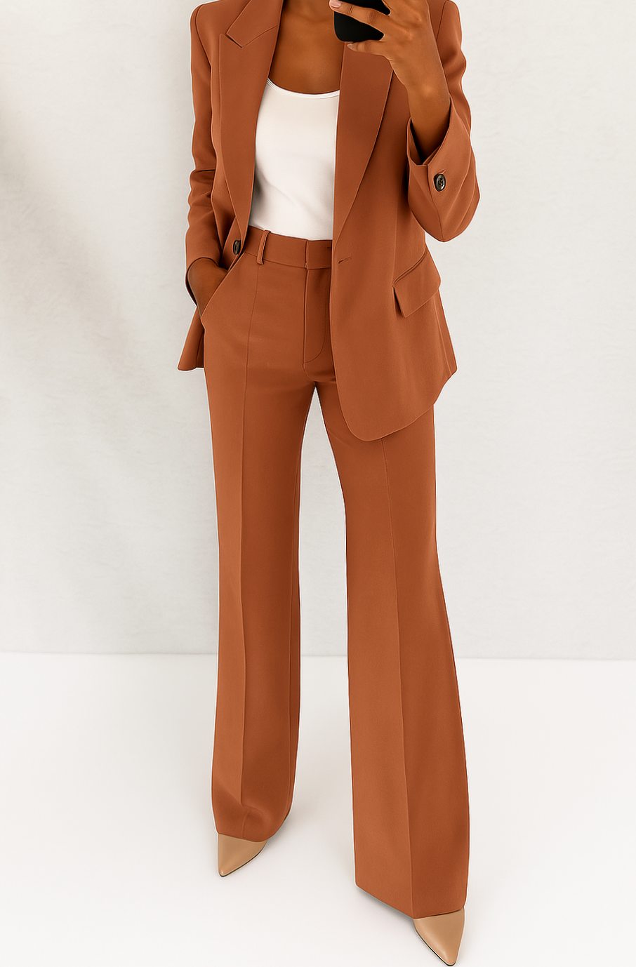 Women's Straight-Leg Blazer Suit
