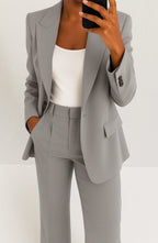 Women's Straight-Leg Blazer Suit