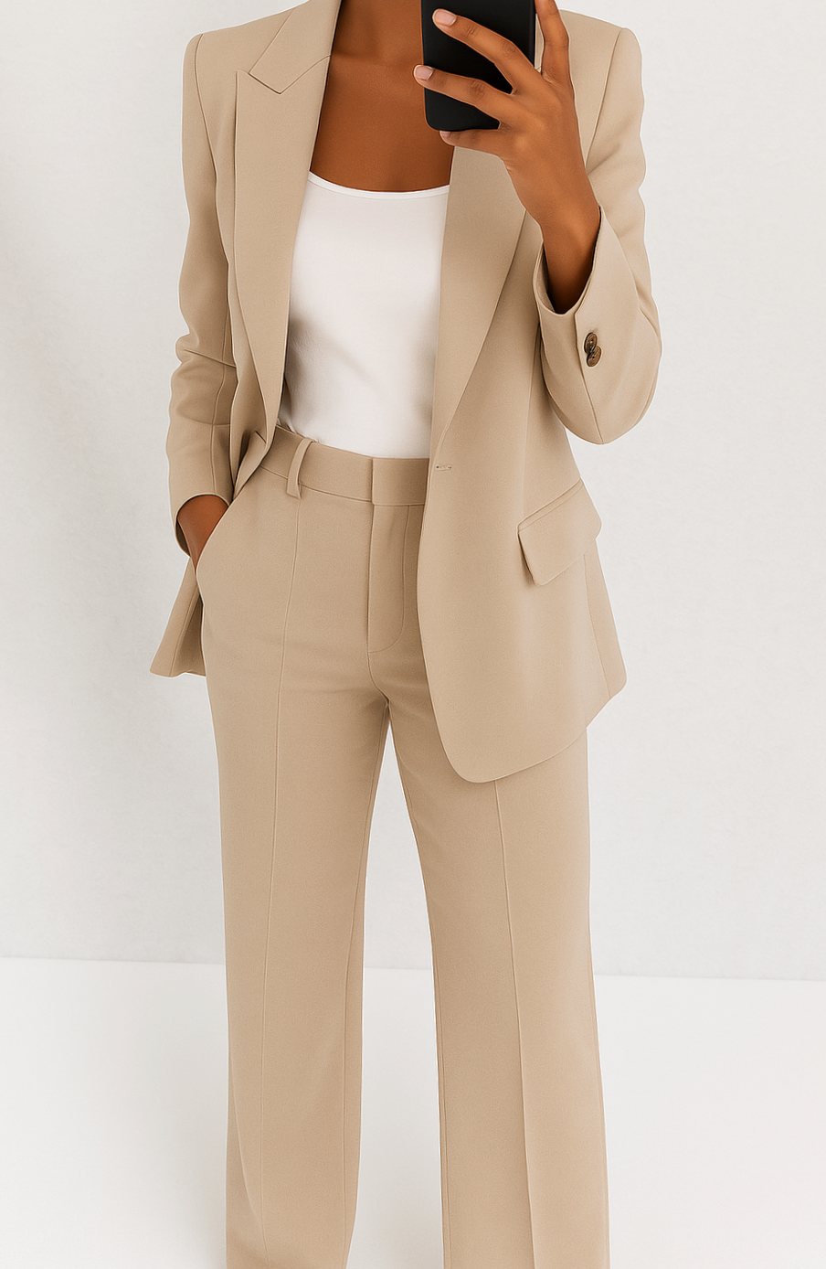 Women's Straight-Leg Blazer Suit