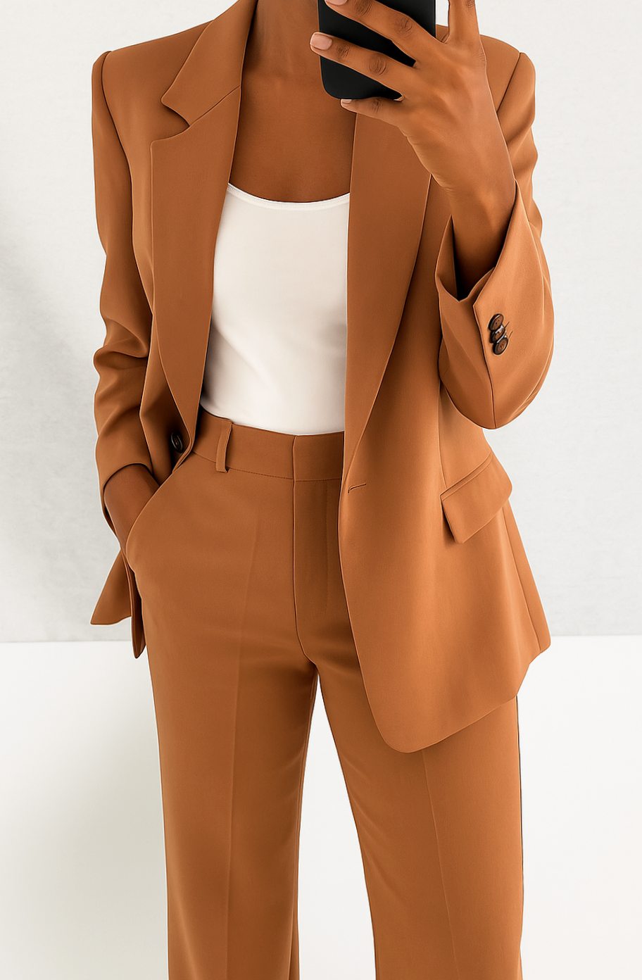 Women's Straight-Leg Blazer Suit