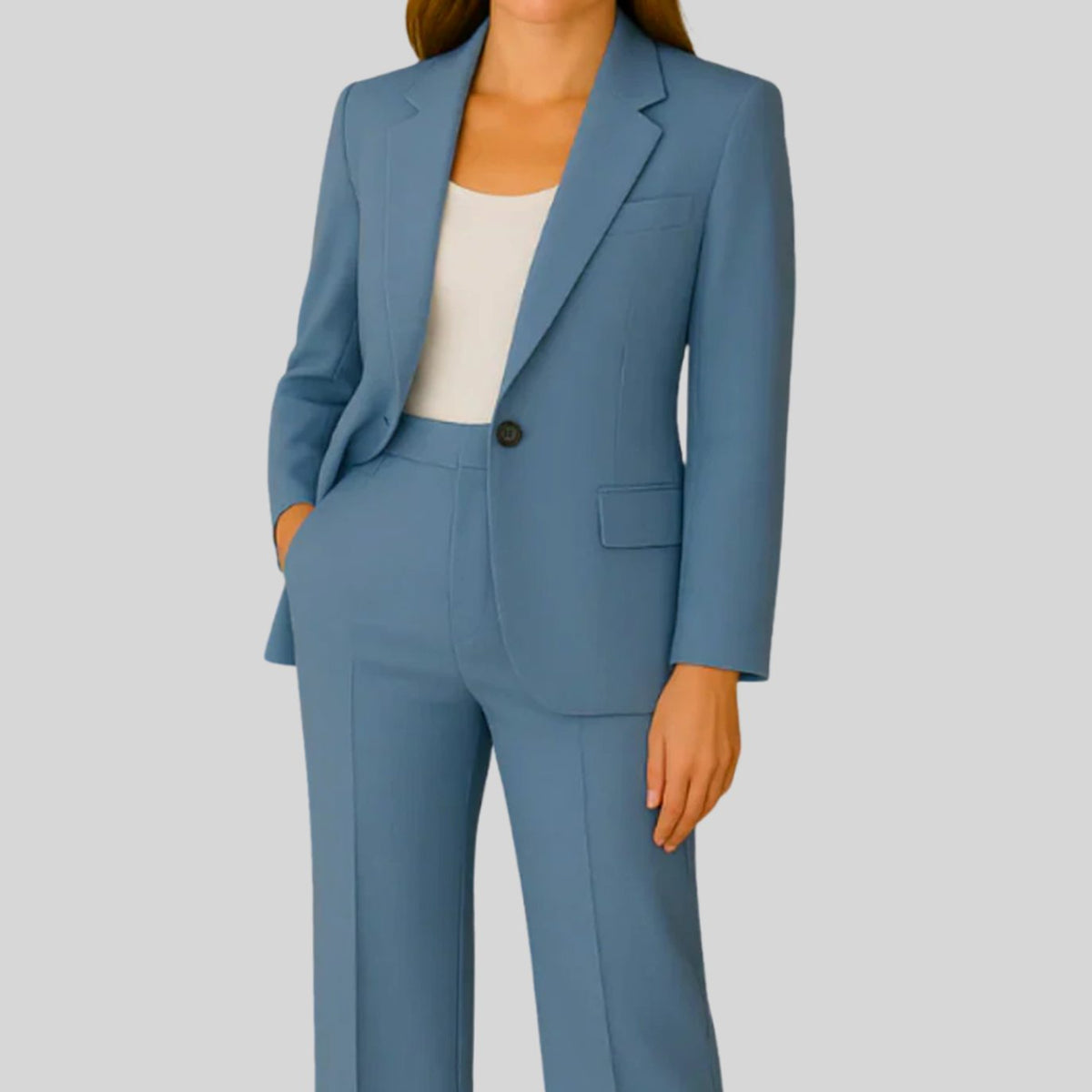 Women's Tailored Straight-Leg Trouser Suit
