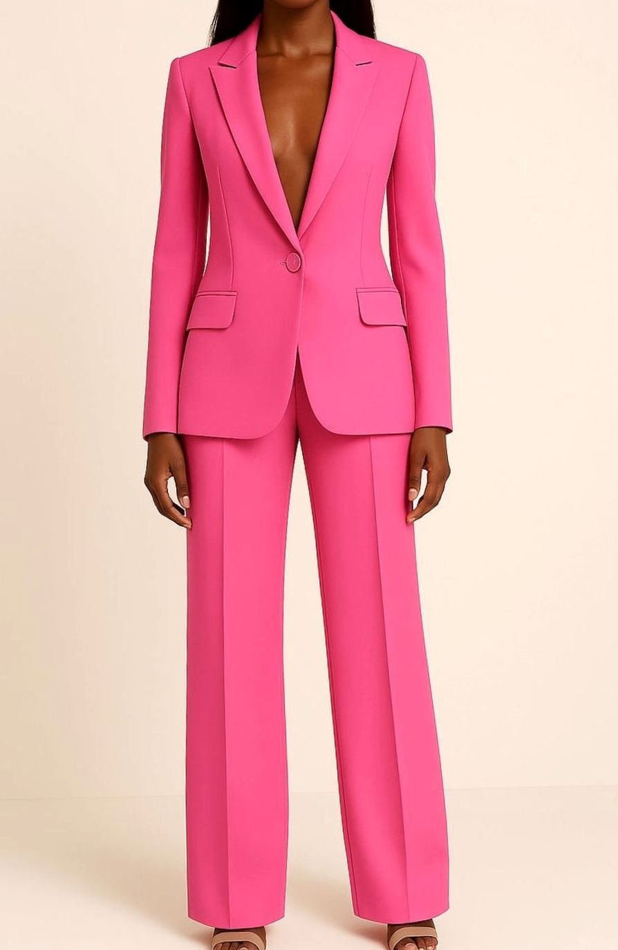 Women's Tailored Wide-Leg Trouser Suit