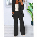Women's Wide-Leg Blazer Suit Set