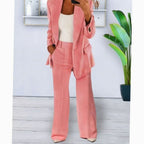 Women's Wide-Leg Blazer Suit Set