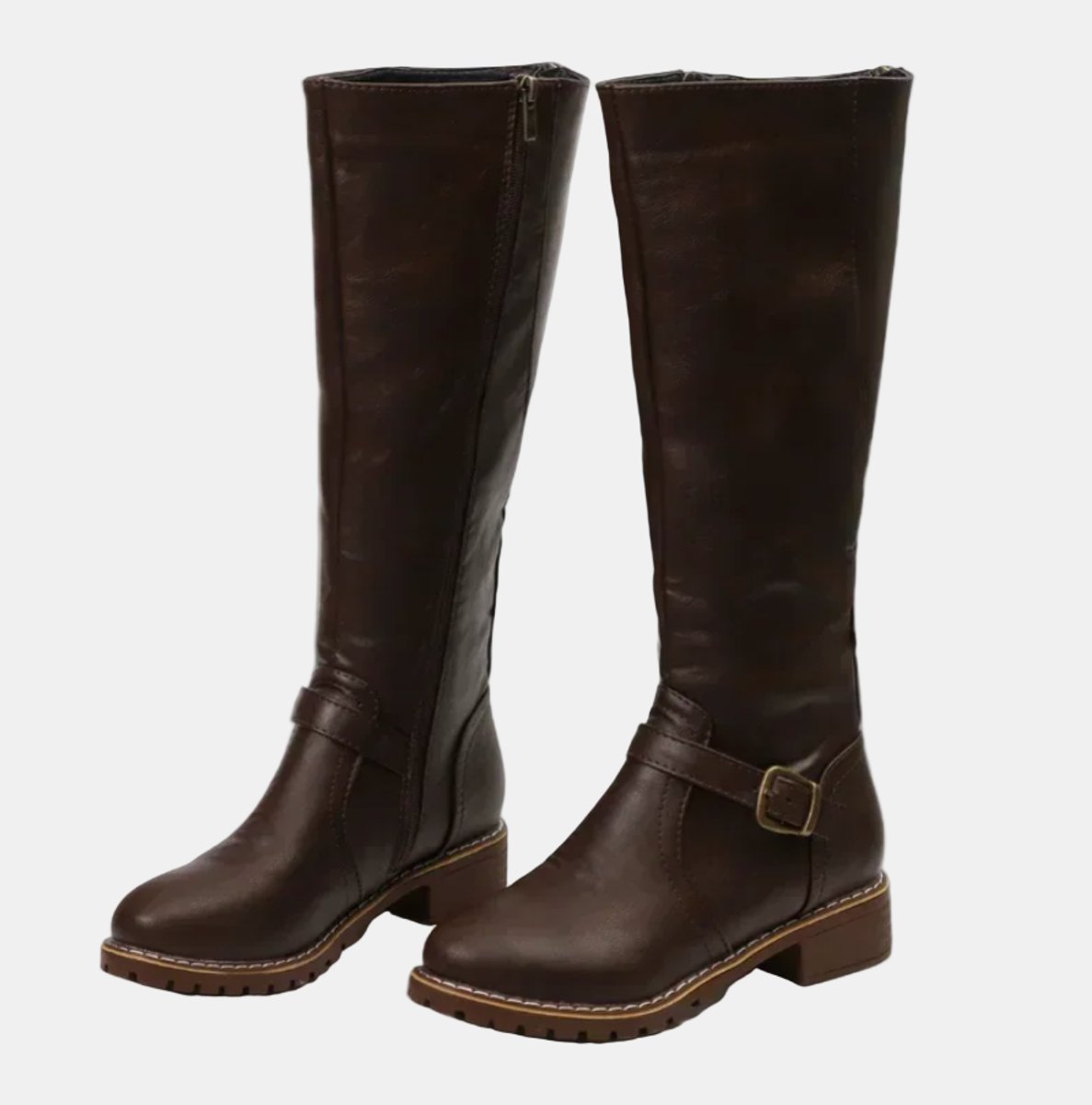 Women's Buckle Strap Riding Boots