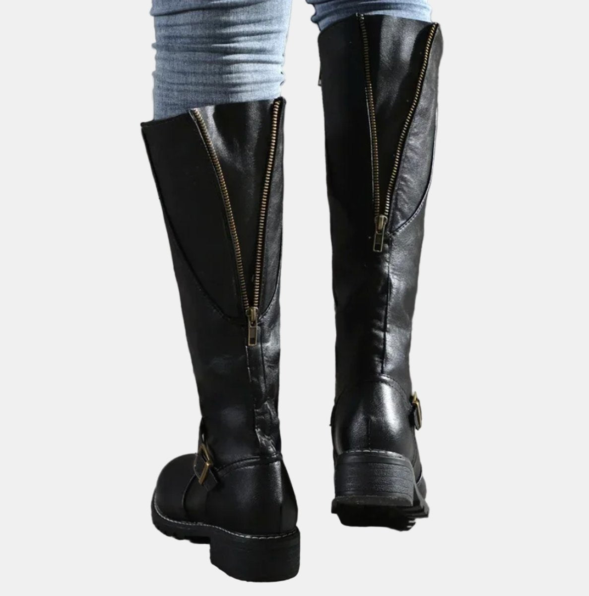 Women's Buckle Strap Riding Boots
