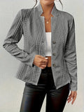 Women's Quilted Cable-Knit Jacket