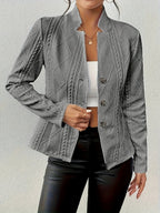 Women's Quilted Cable-Knit Jacket