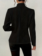 Women's Quilted Cable-Knit Jacket