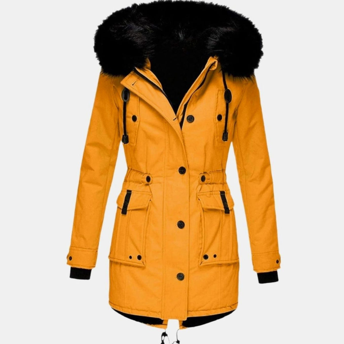 Women's Faux Fur Hooded Parka Coat