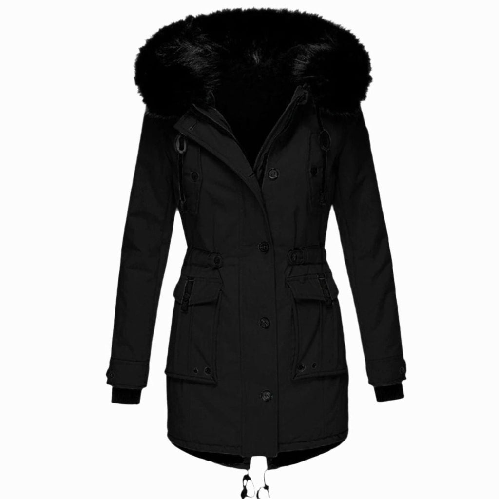 Women's Faux Fur Hooded Parka Coat