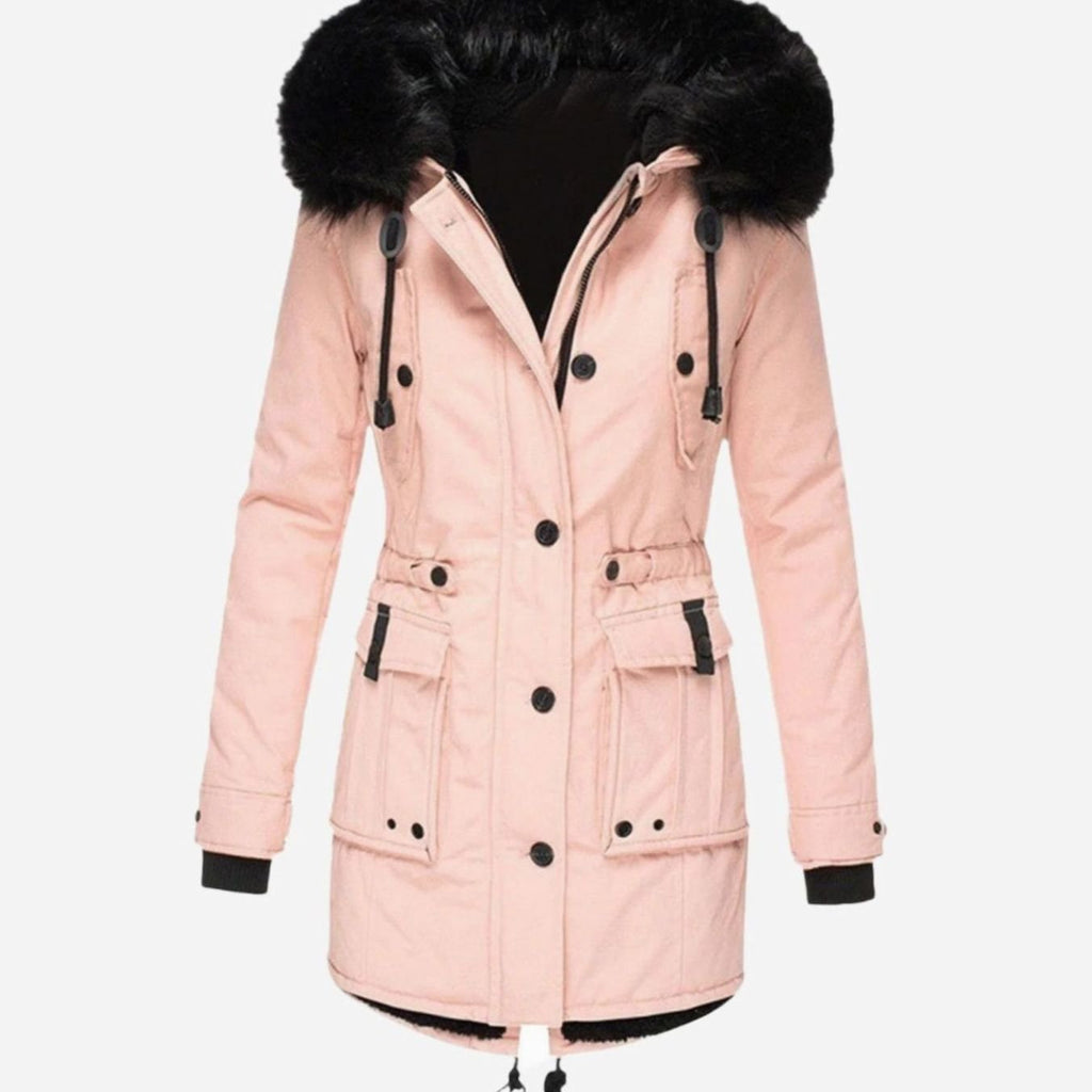 Women's Faux Fur Hooded Parka Coat