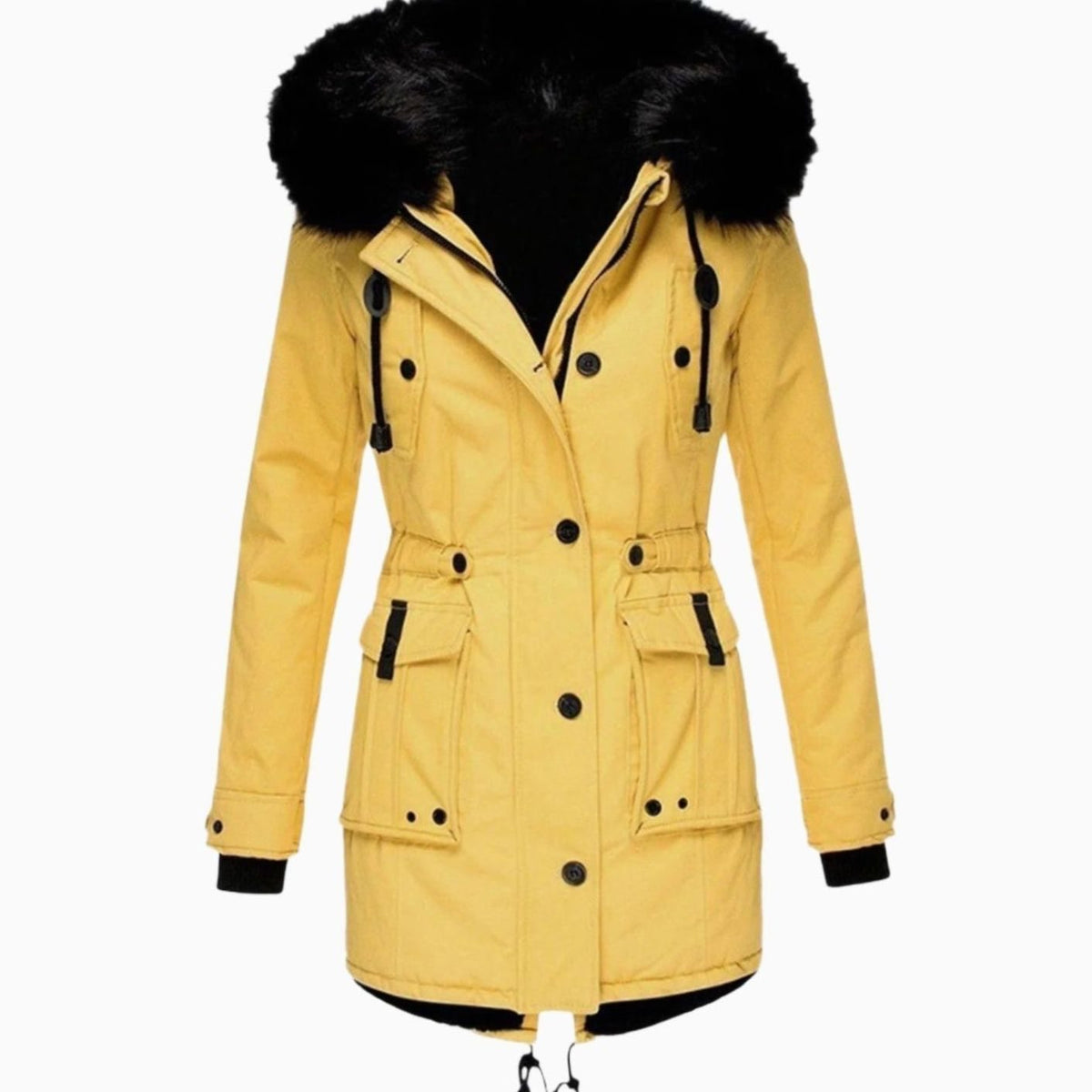 Women's Faux Fur Hooded Parka Coat