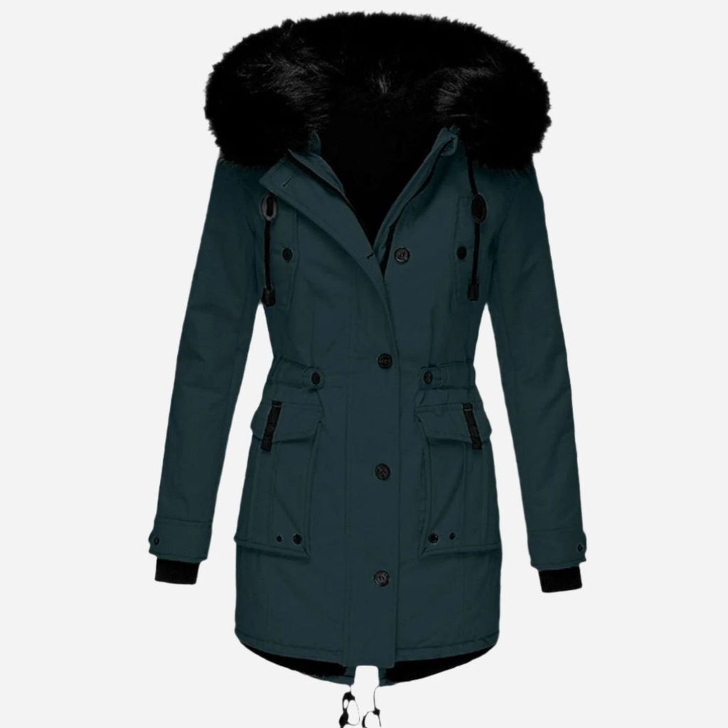 Women's Faux Fur Hooded Parka Coat