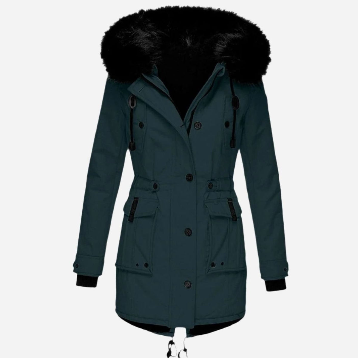 Women's Faux Fur Hooded Parka Coat