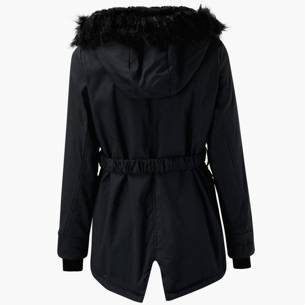 Women's Faux Fur Hooded Parka Coat