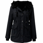 Women's Faux Fur Hooded Parka Coat
