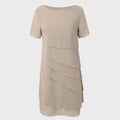 Women's Tiered Chiffon Cocktail Dress